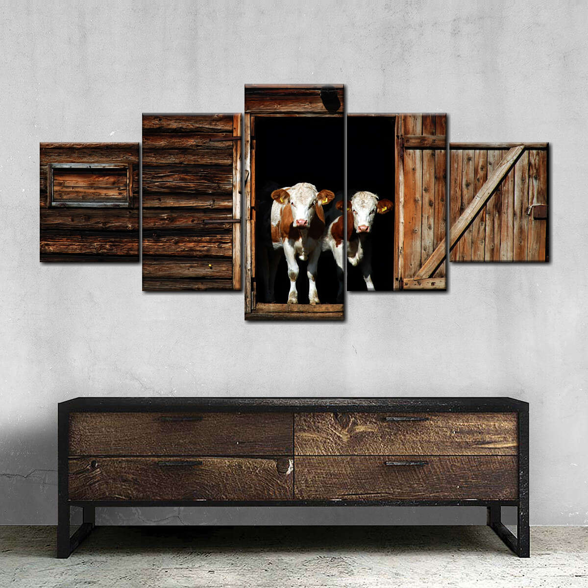 Pair Of Cows Wall Art