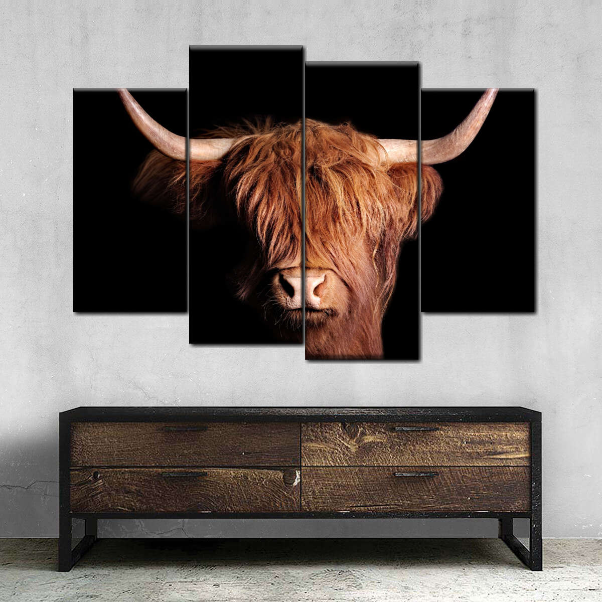 Scottish Highland Cow Wall Art