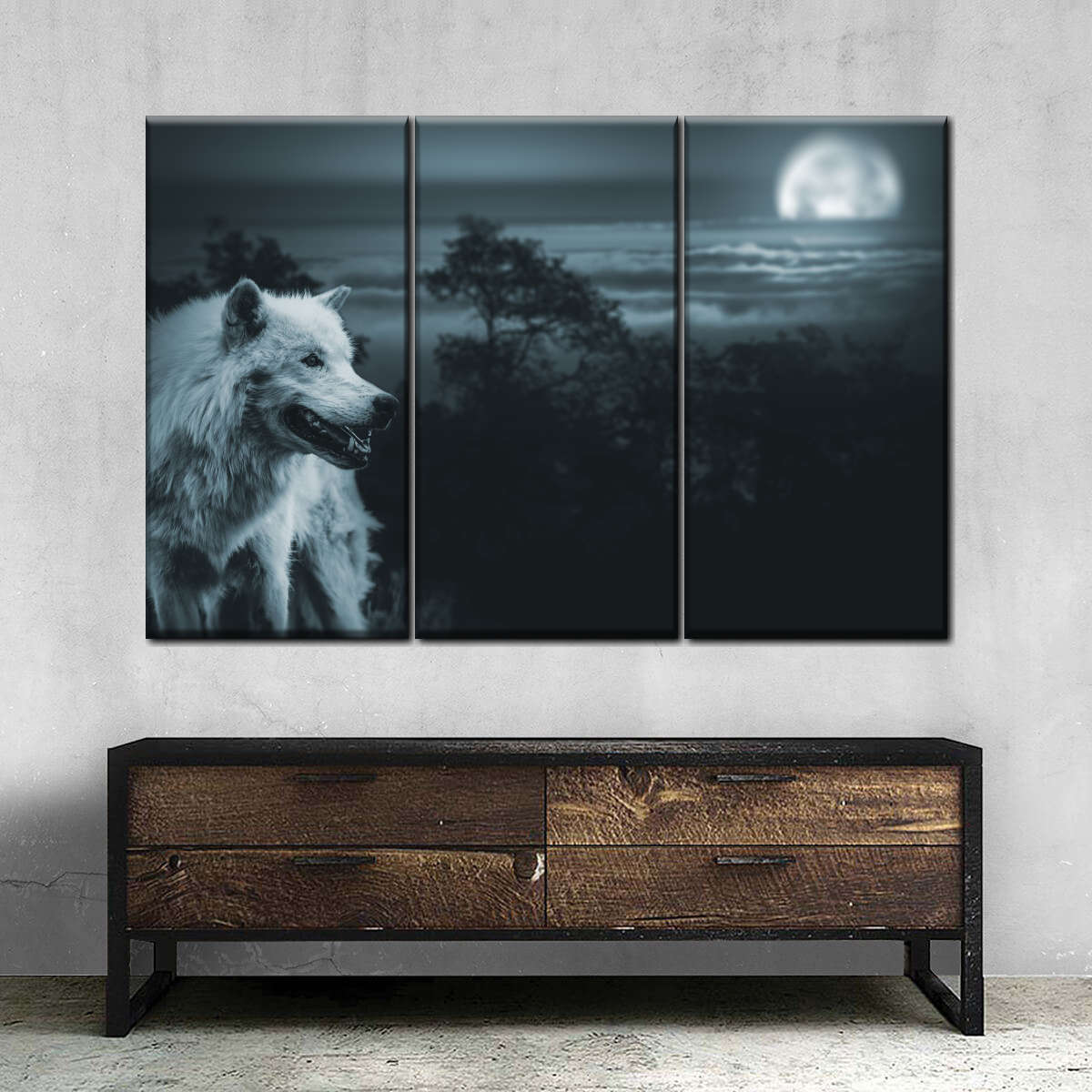 Moon Wolf Wall Art