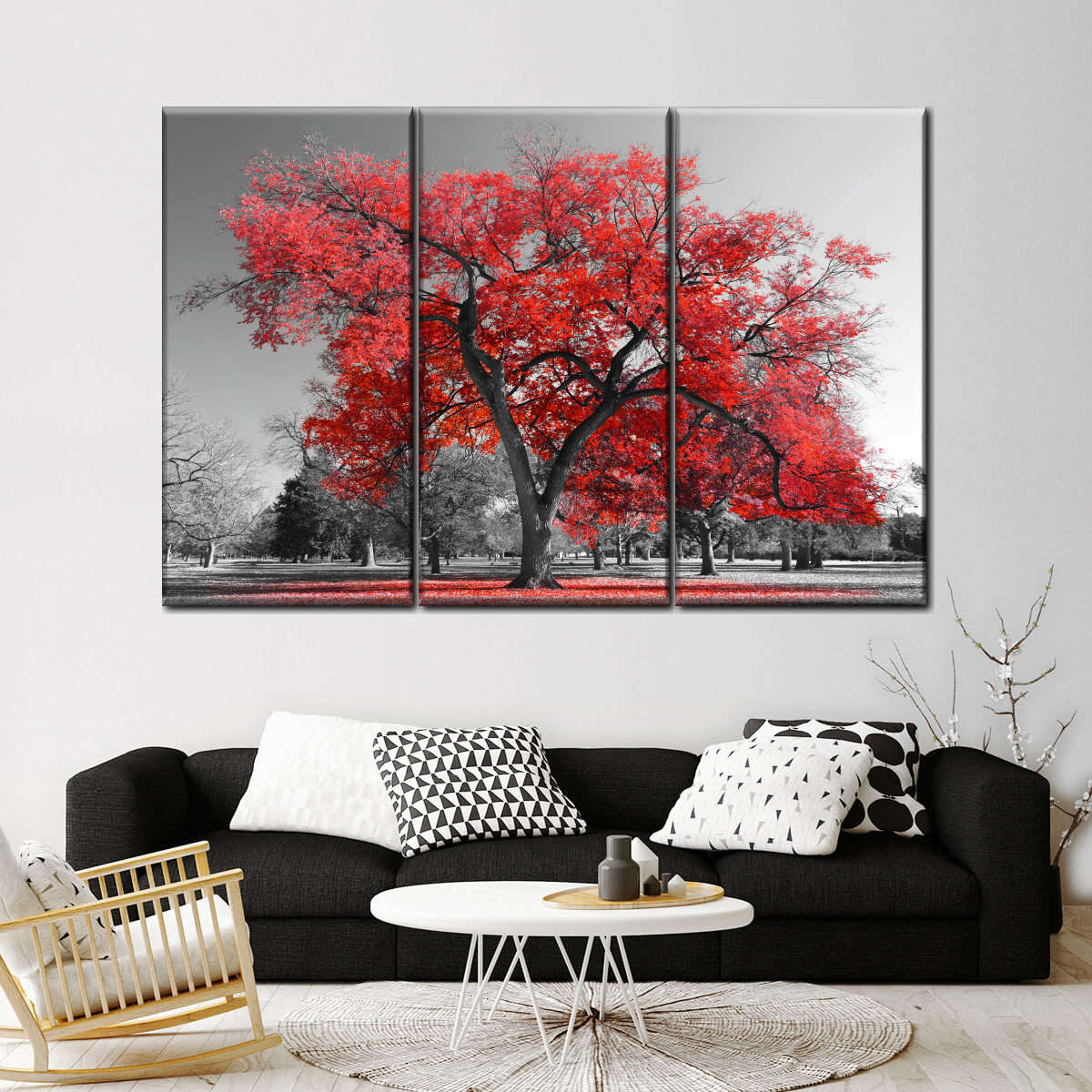 Red Tree Wall Art