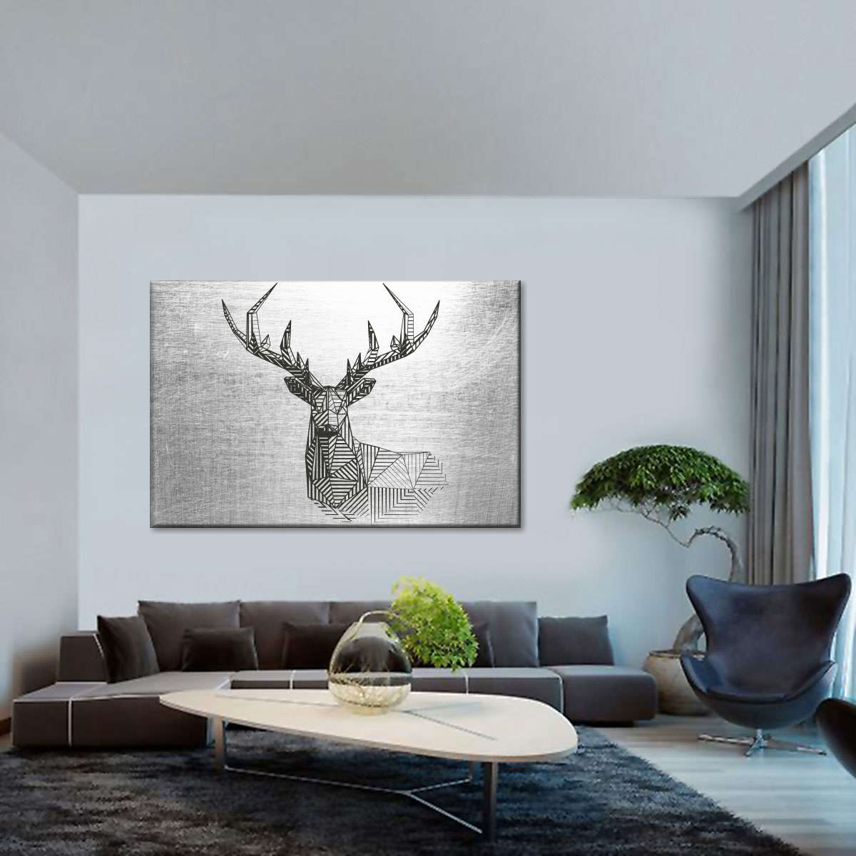 Geometric Deer Wall Art