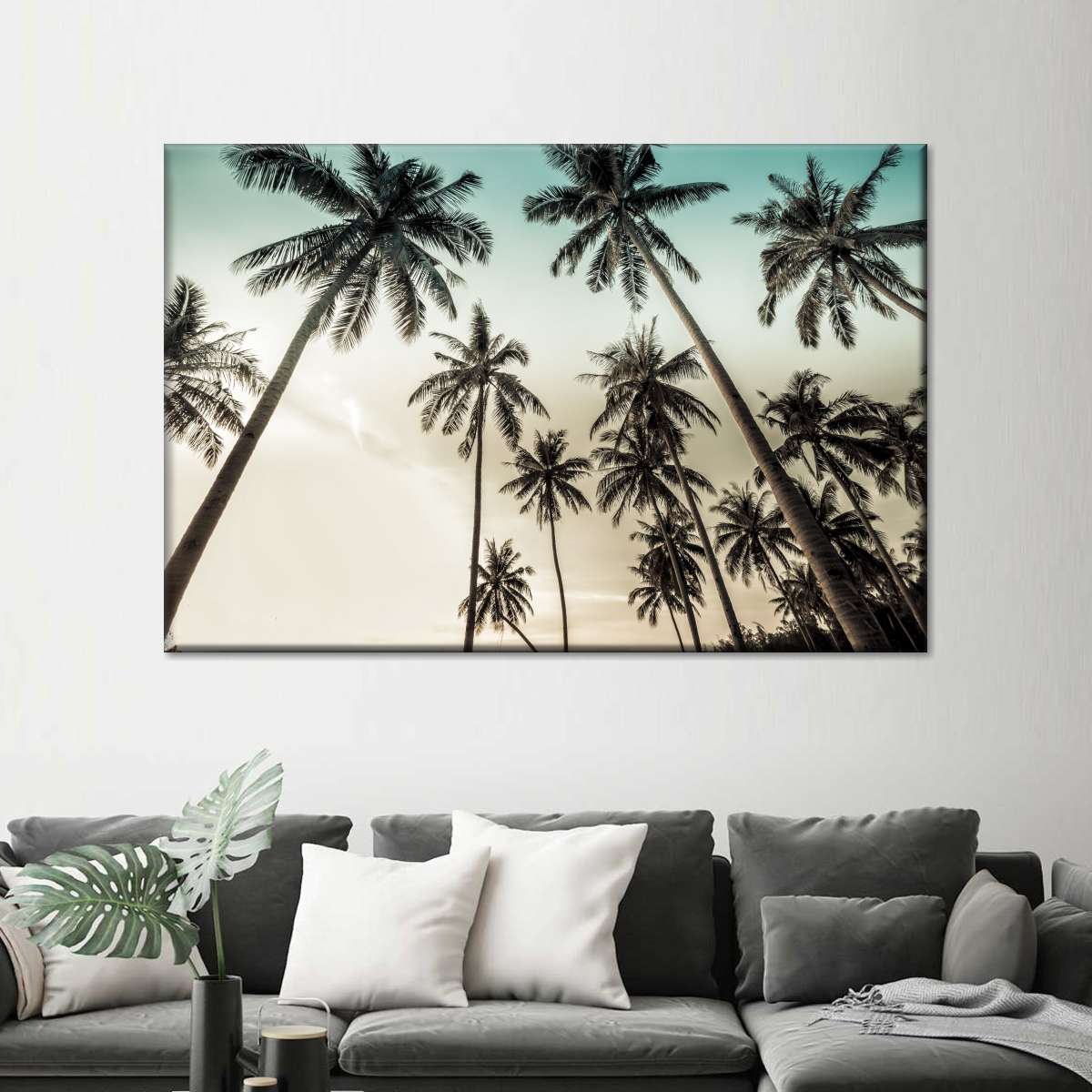 Dawning Above Palm Trees Wall Art