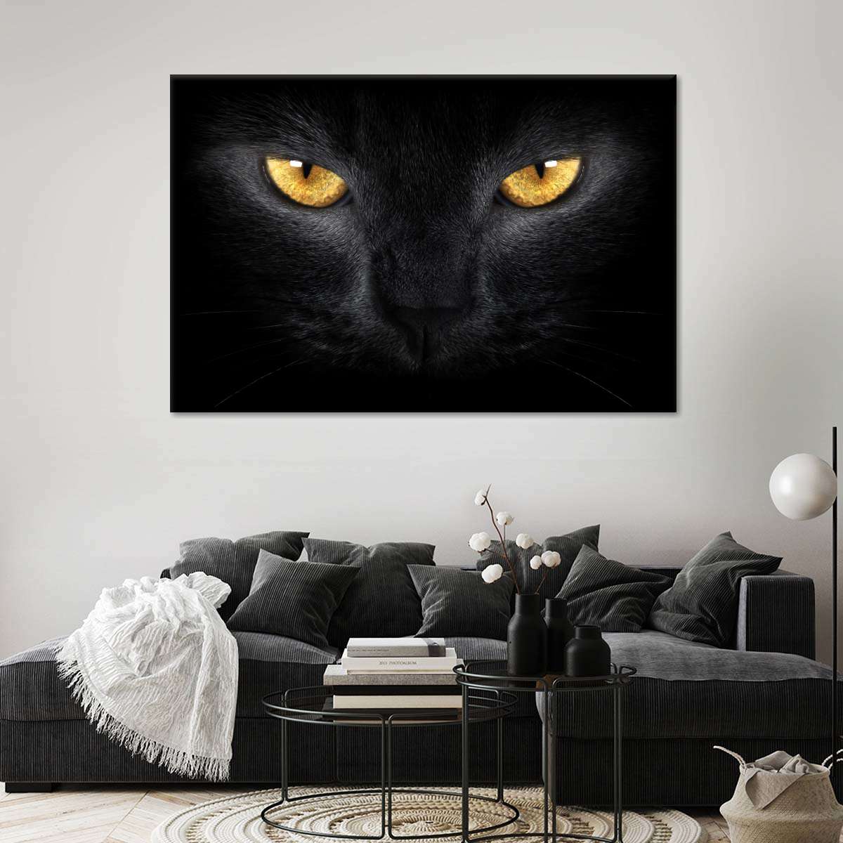 Yellow Eyed Cat Wall Art