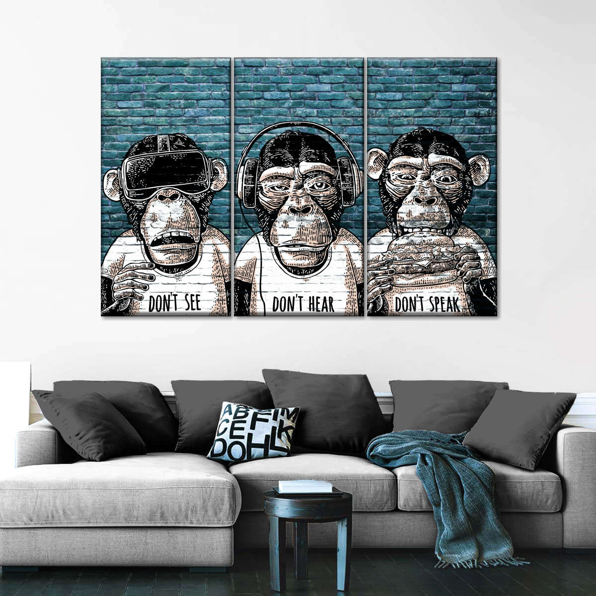 Three Monkeys Wall Art