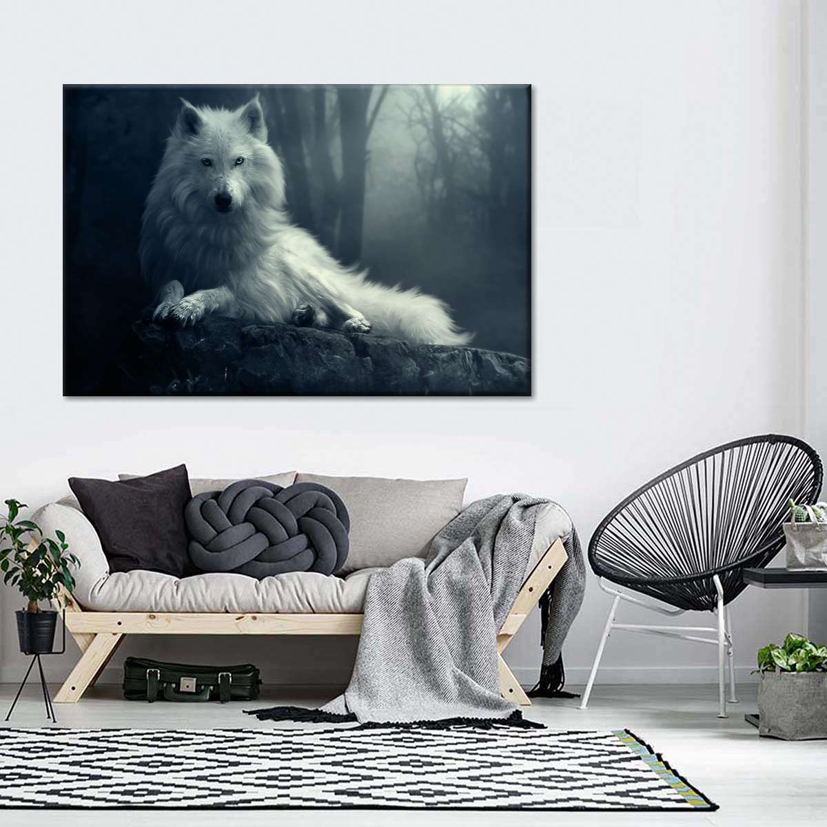 Simple Wolf Wall Art