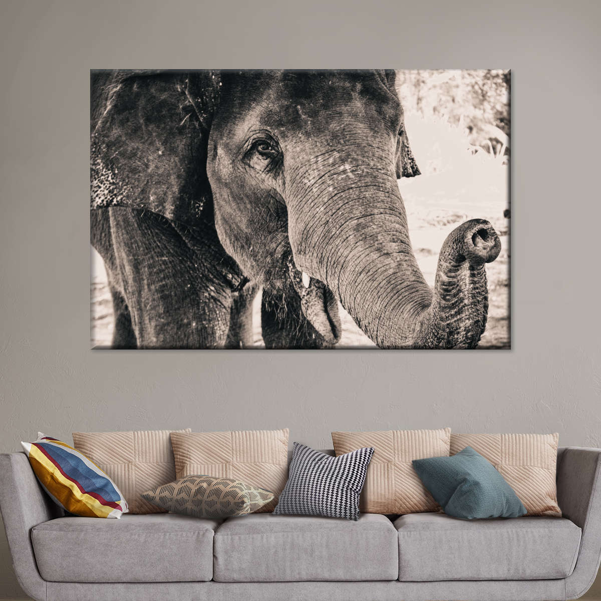 Elephant Up Close Wall Art