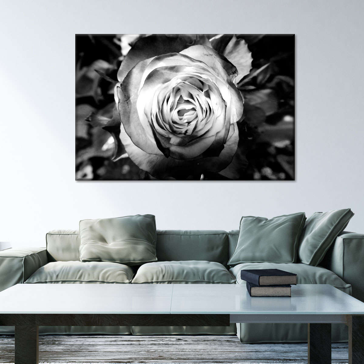 Monochromatic Rose Wall Art