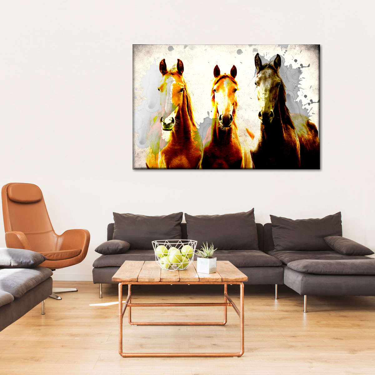 Three Horse Heads Wall Art