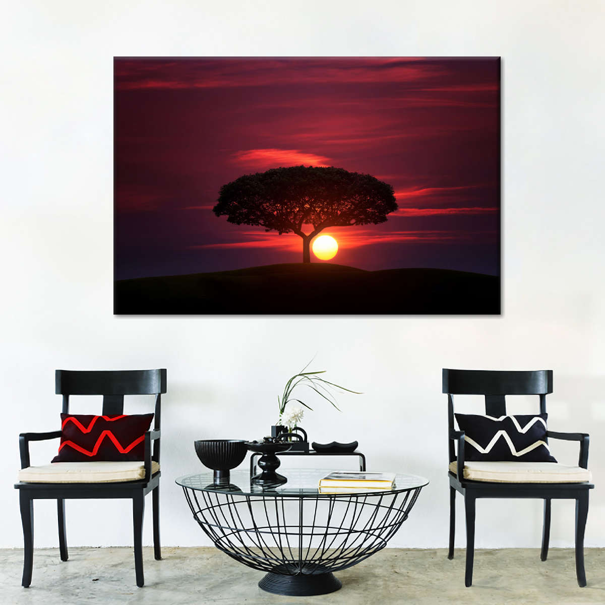 African Sunset Sky Wall Art