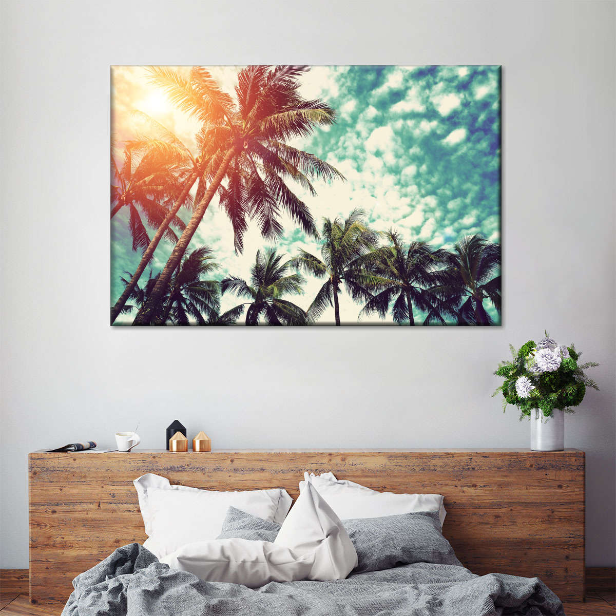 Vintage Style Palm Trees Wall Art