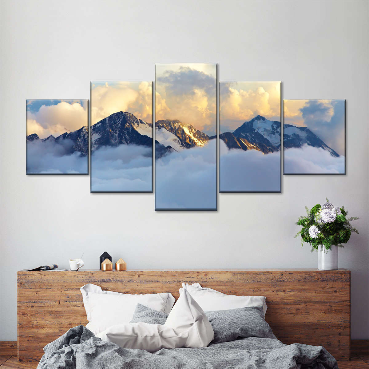 Alpine Snowy Mountains Wall Art