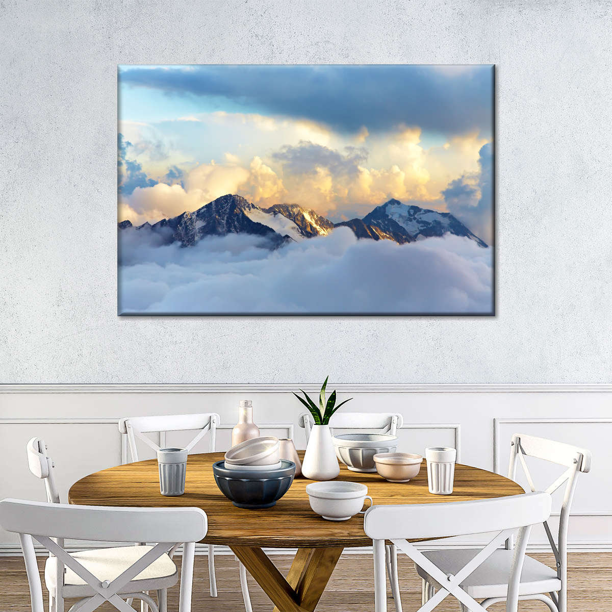 Alpine Snowy Mountains Wall Art