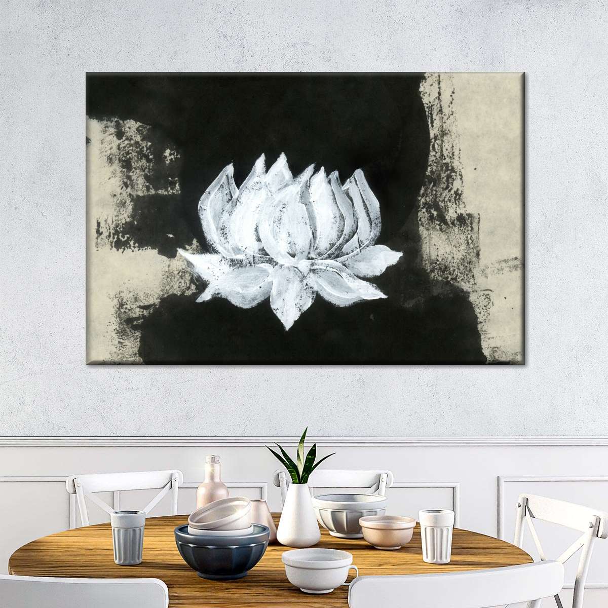 Black And White Floral Wall Art