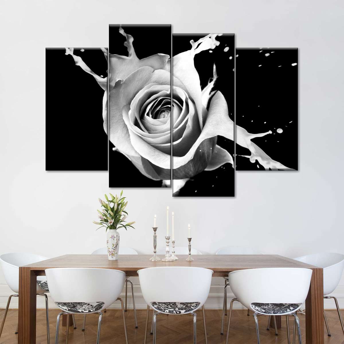 Rose Splash Wall Art