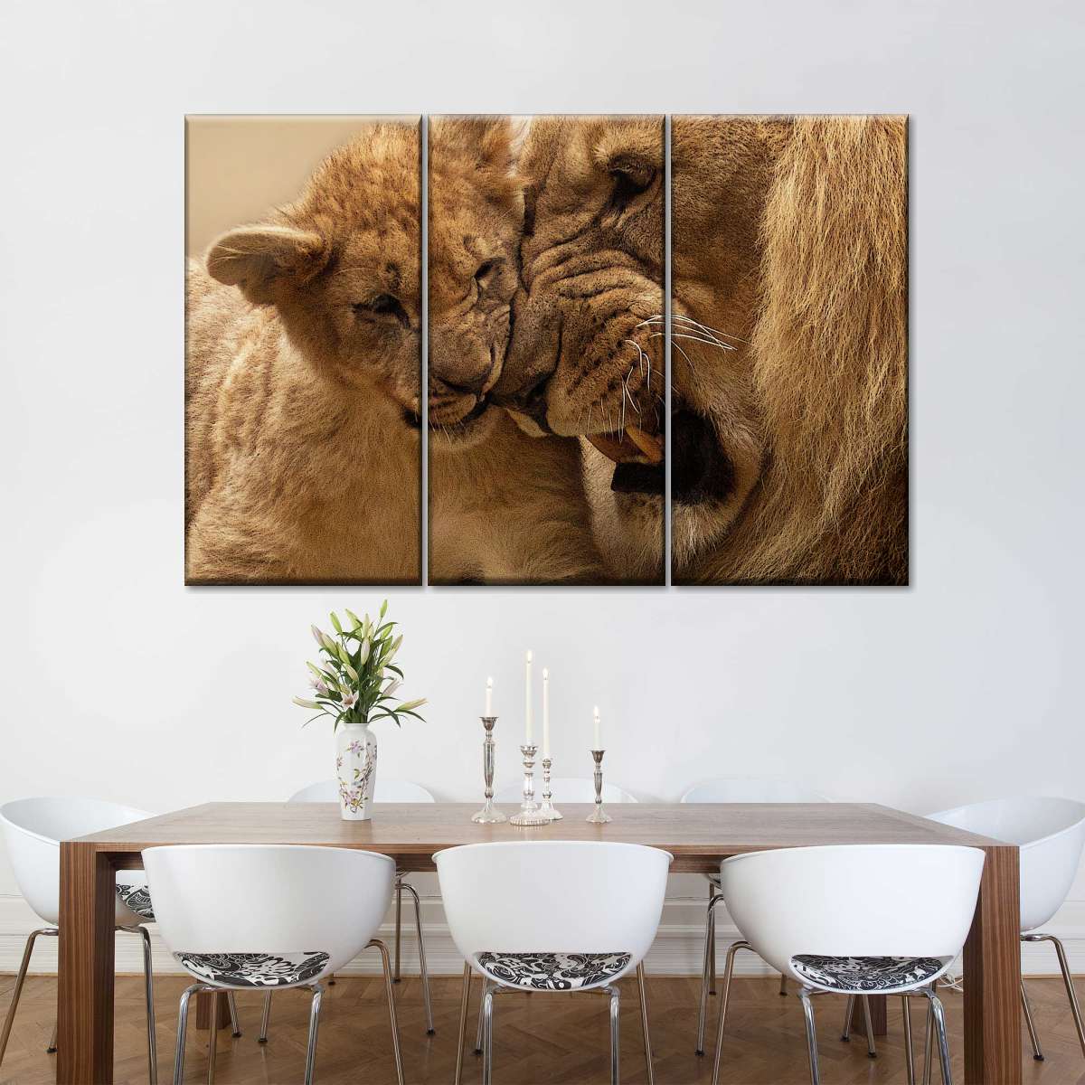 Bonding Lions Wall Art