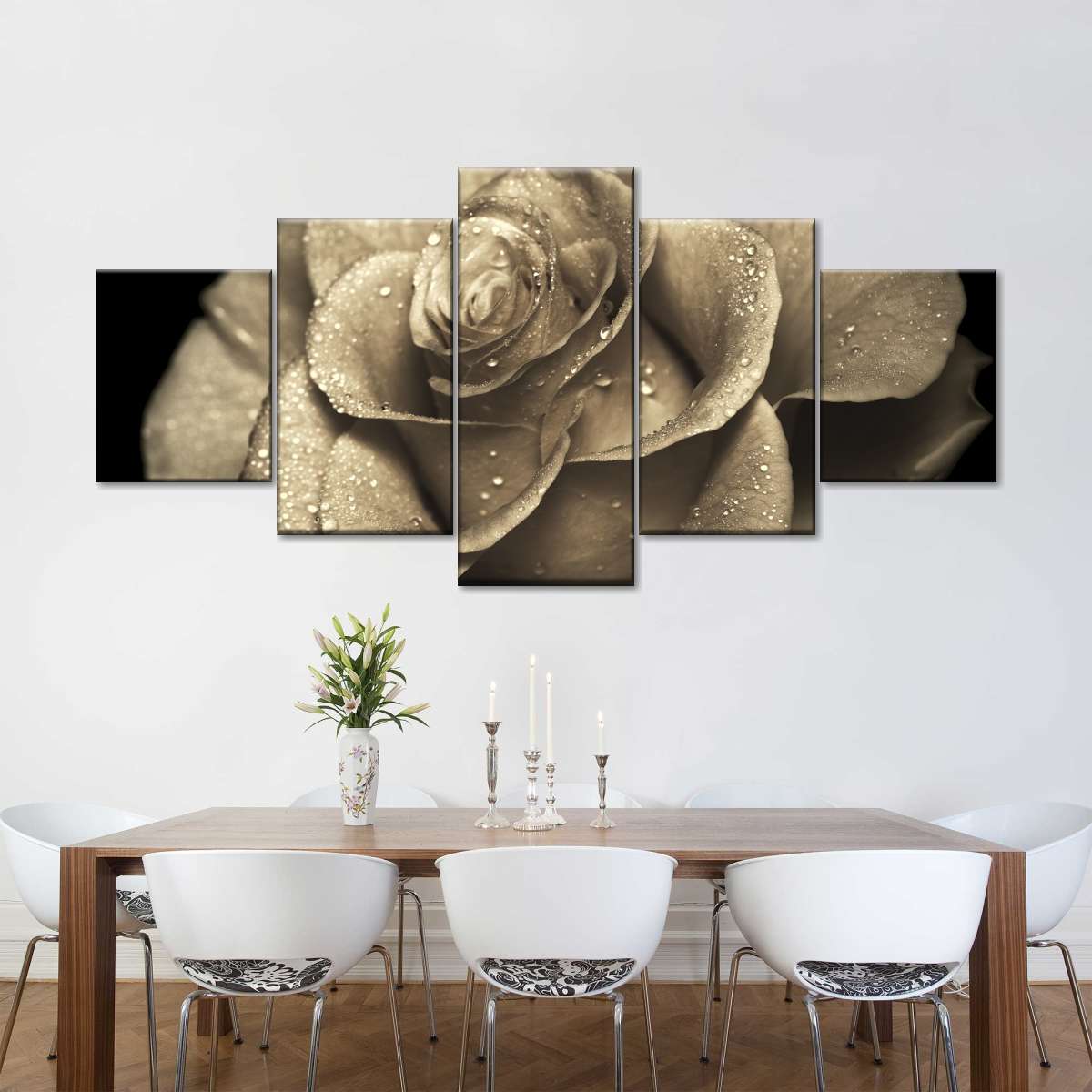 Retro Rose Wall Art