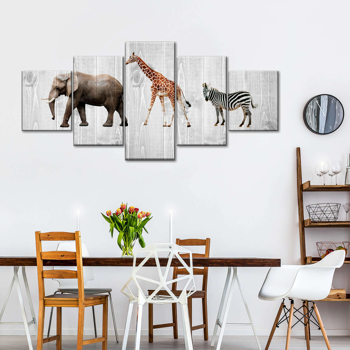 Wooden Safari Wall Art