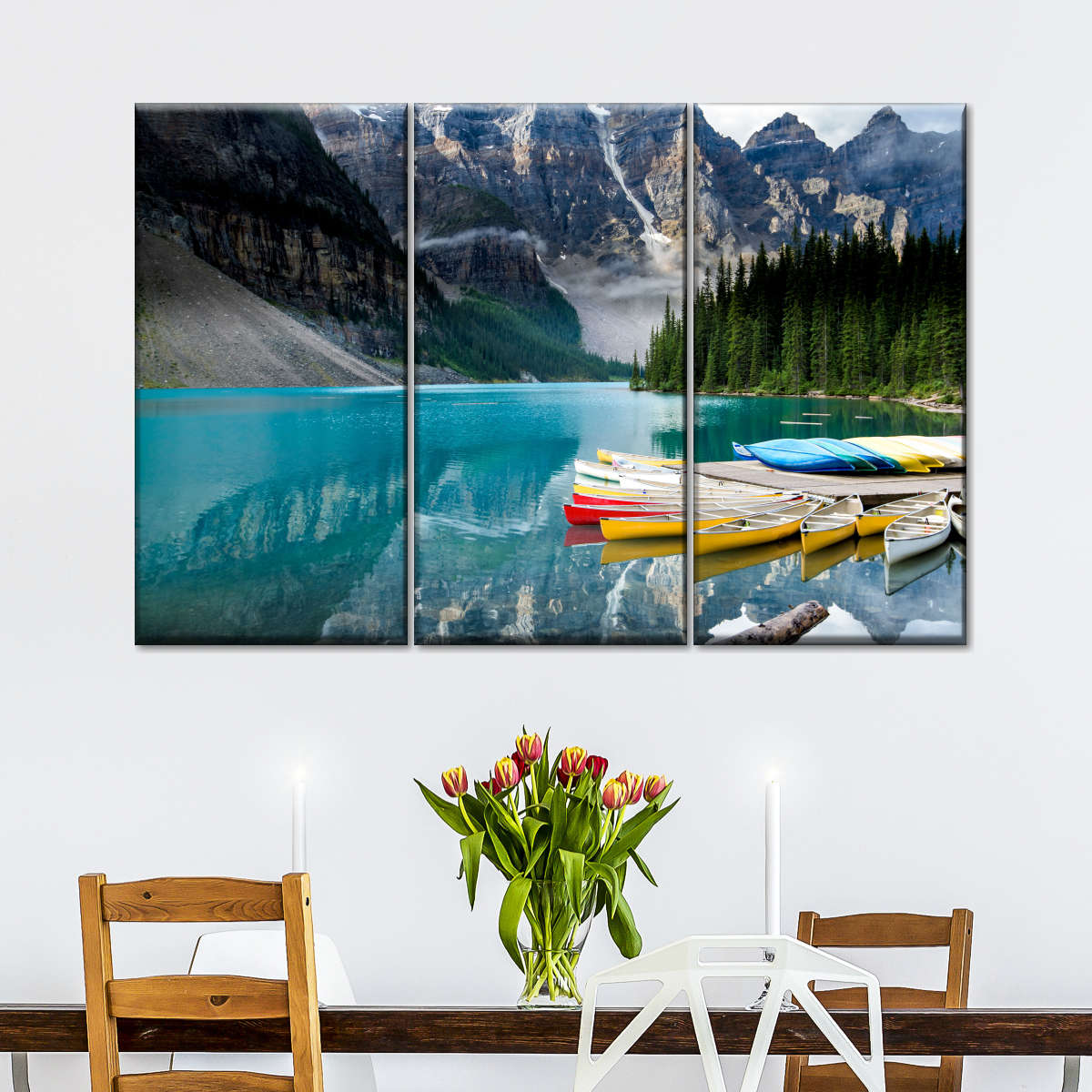 Lake Moraine Kayaks Wall Art