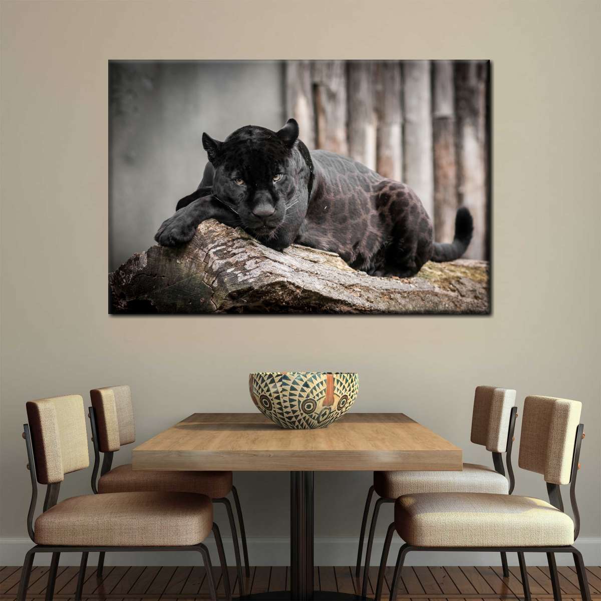 Lounging Black Panther Wall Art