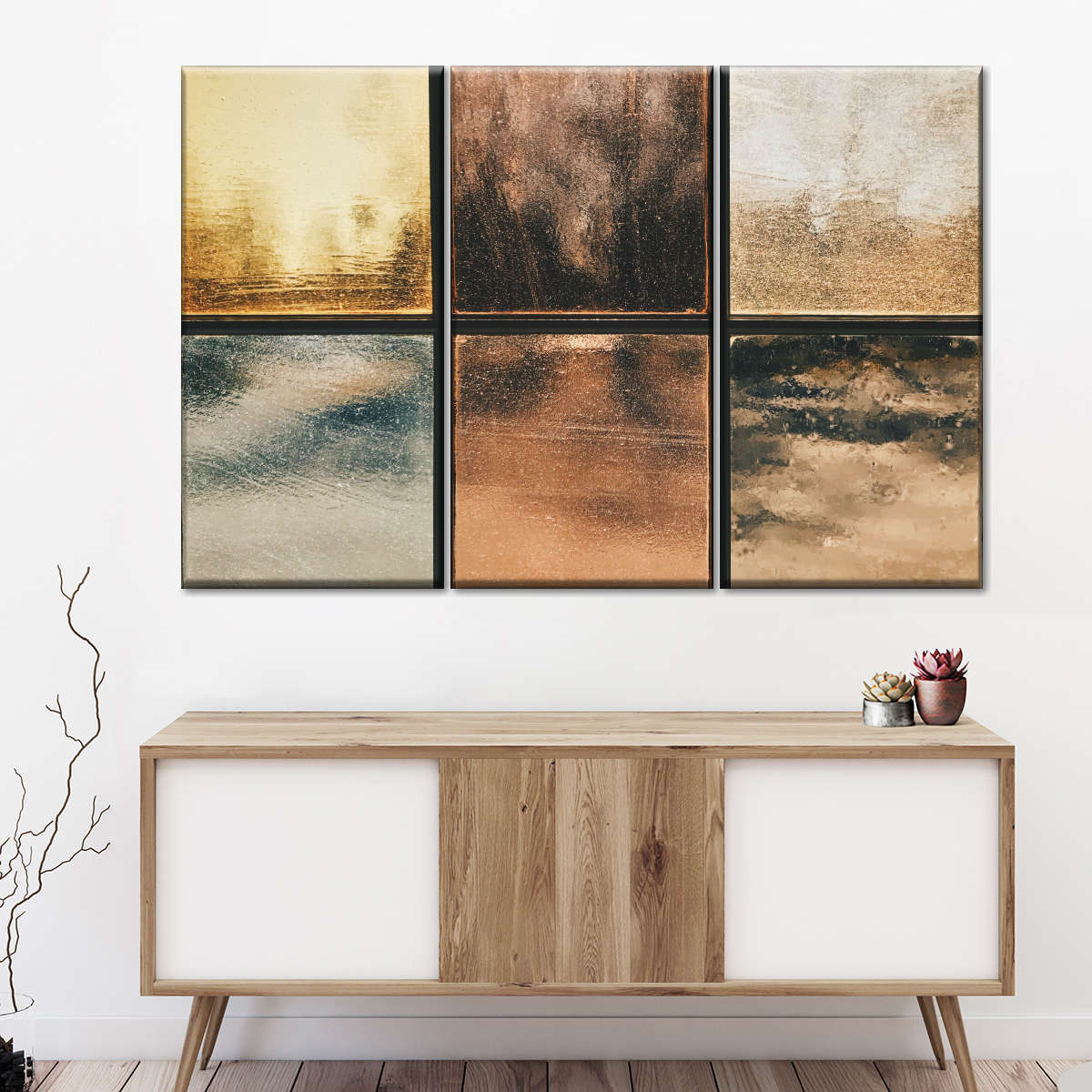 Abstract Metallics Wall Art