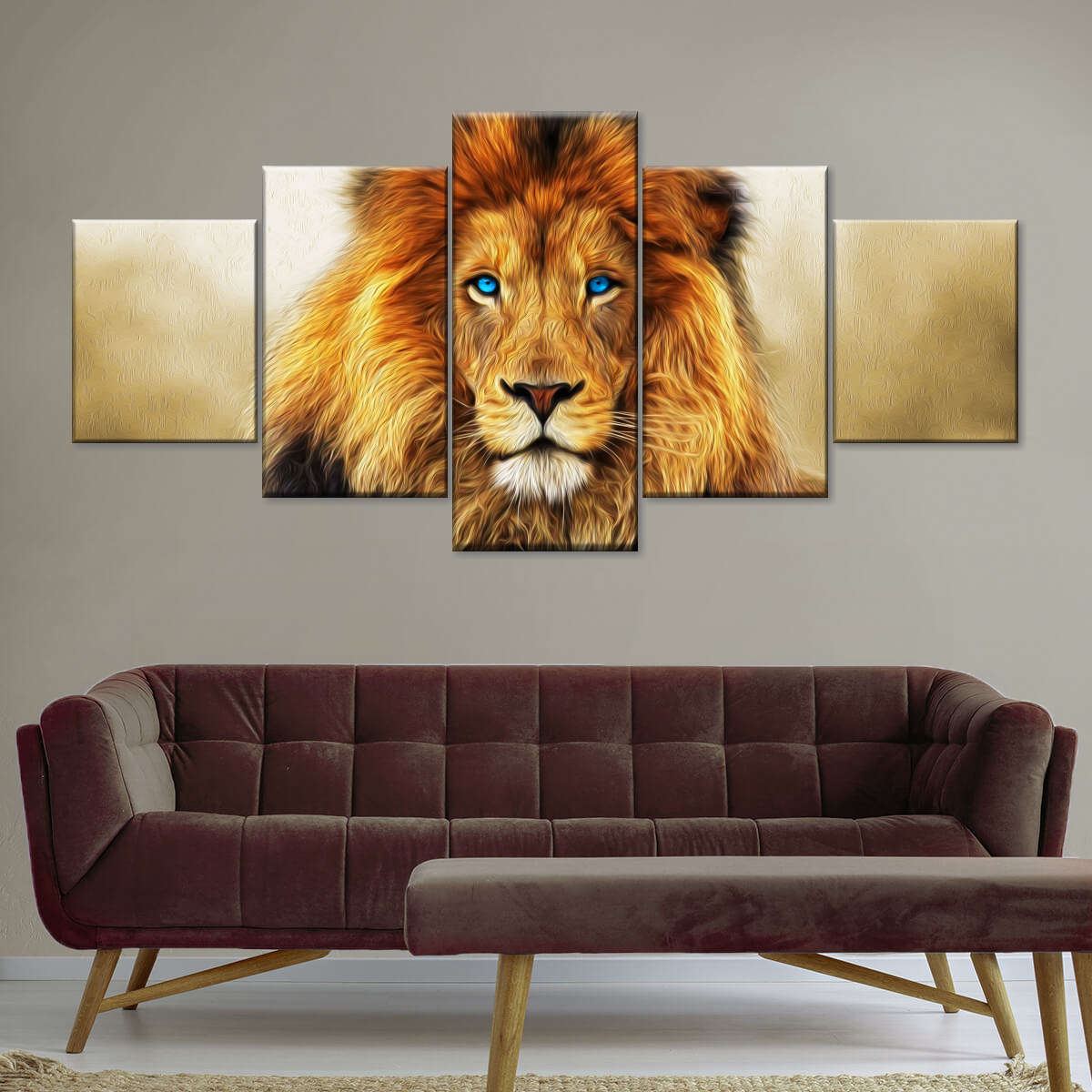 Blue Eyed Lion Wall Art