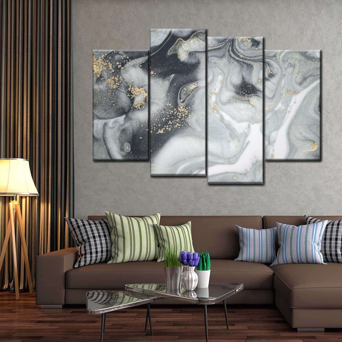 Swirly Fluid Abstract Wall Art