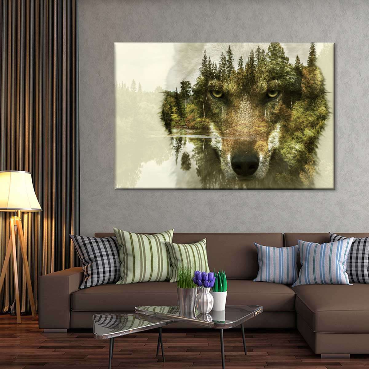 Wolf Head Silhouette Wall Art