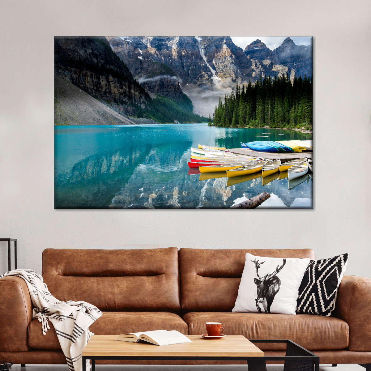 Lake Moraine Kayaks Wall Art