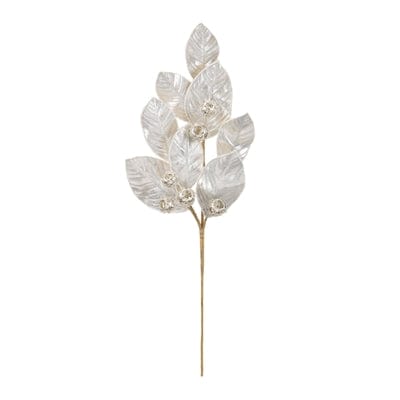 Magnolia Leaf and Pod Spray 27”H Polyester