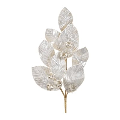 Magnolia Leaf and Pod Spray 27”H Polyester