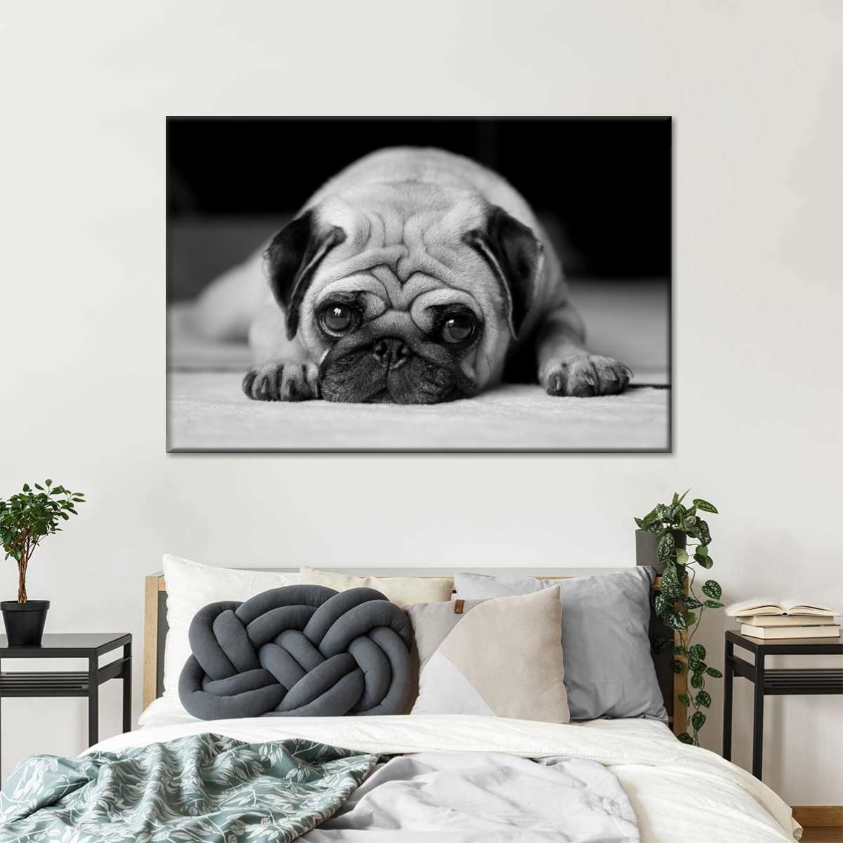 Sad Pug Wall Art