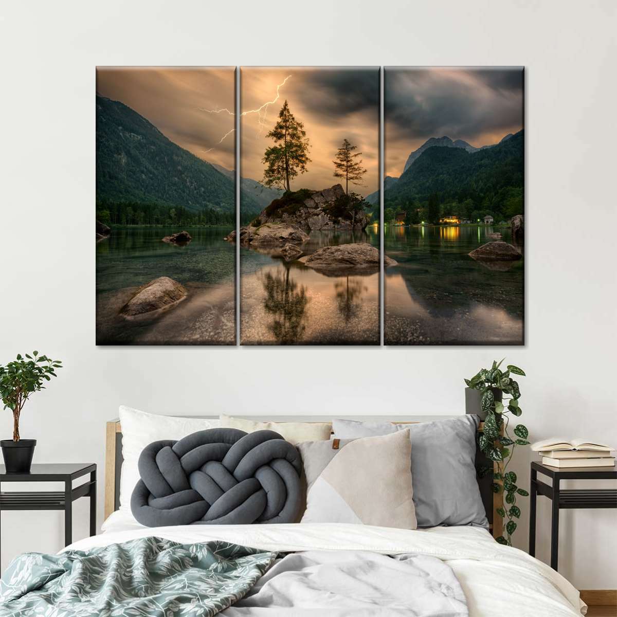 Magical Lakeside Mountain Wall Art