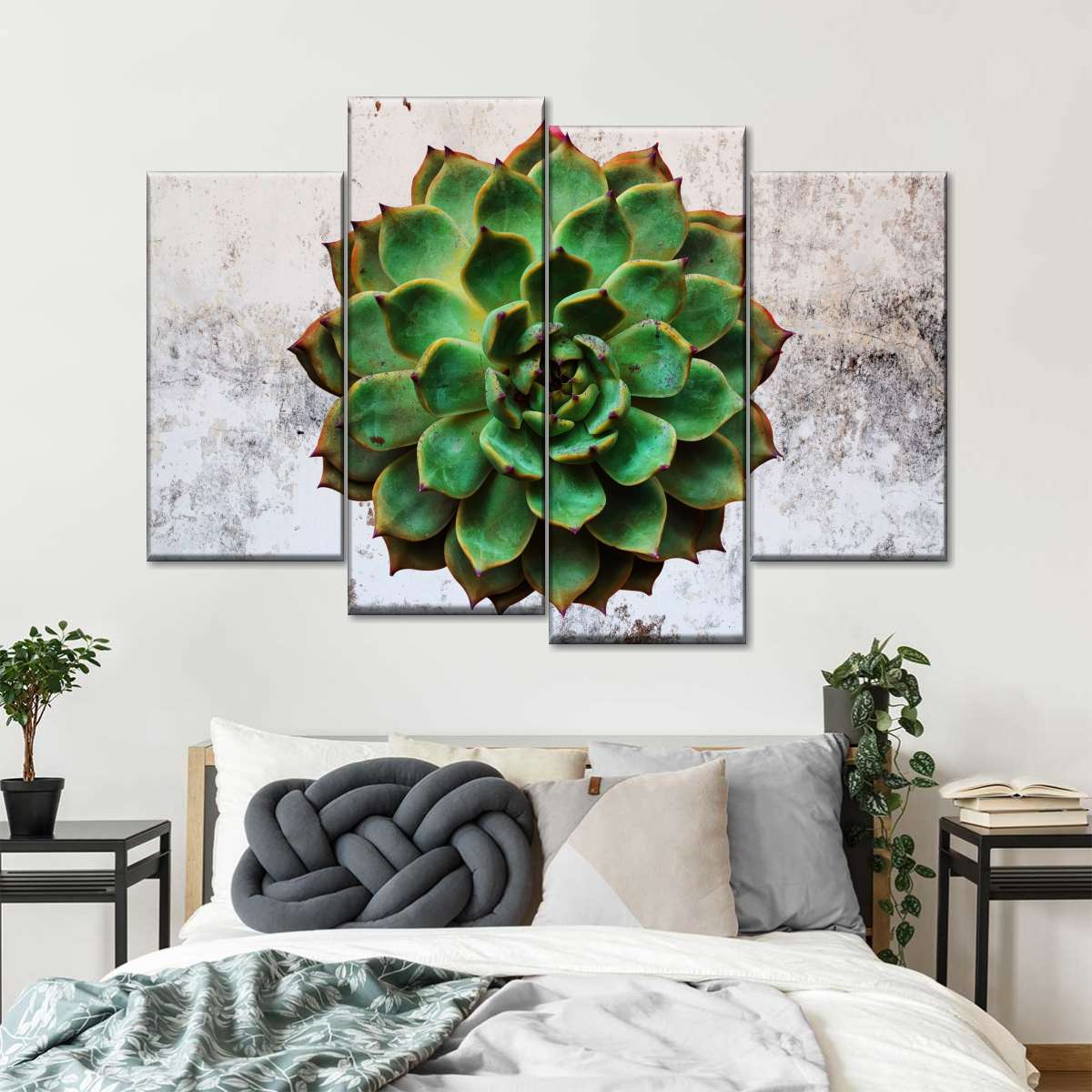 Grunge Succulent Wall Art