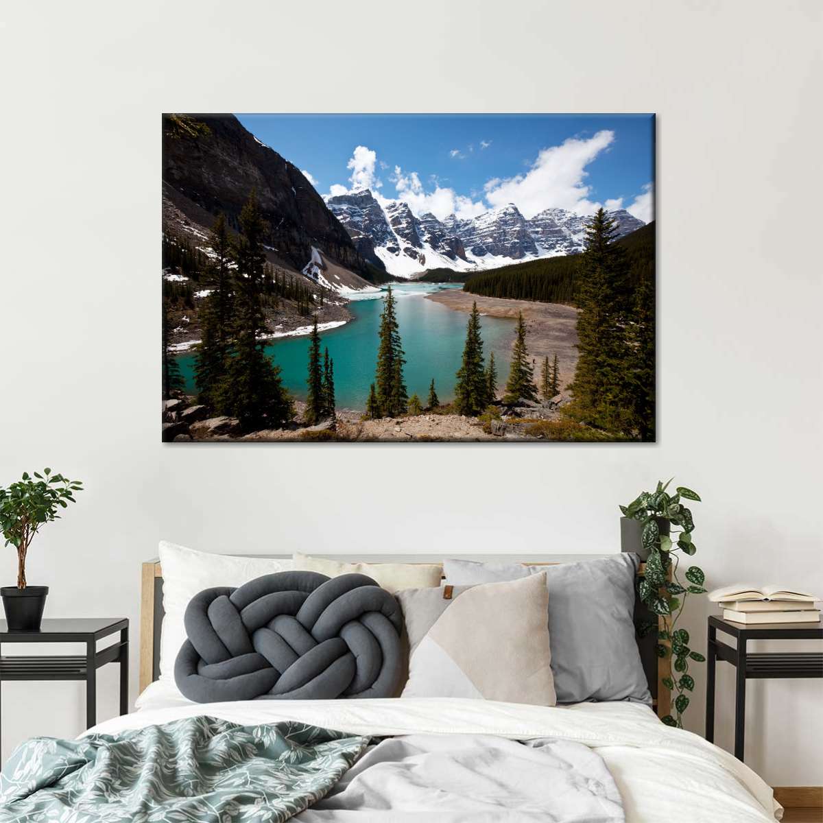 Moraine Lake At Banff Park Wall Art