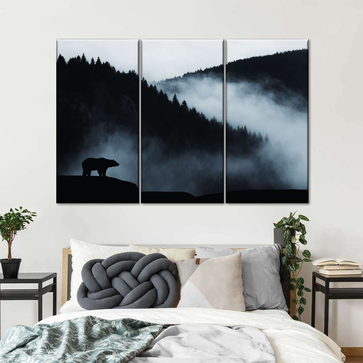 Foggy Mountain Bear Wall Art