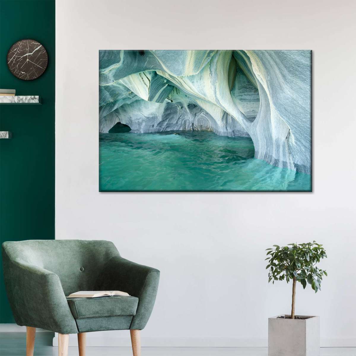 Marble Caves Carrera Lake Wall Art