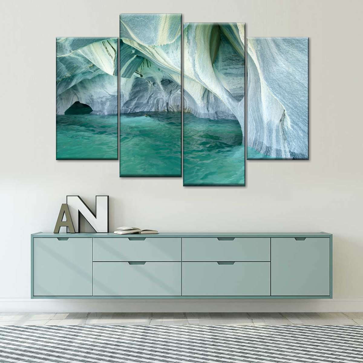 Marble Caves Carrera Lake Wall Art