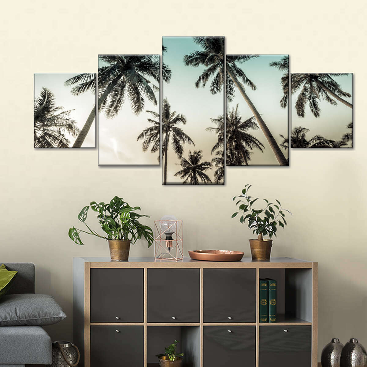 Dawning Above Palm Trees Wall Art