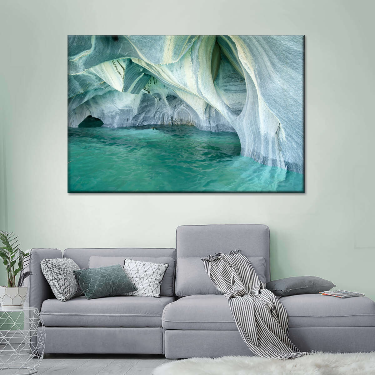 Marble Caves Carrera Lake Wall Art