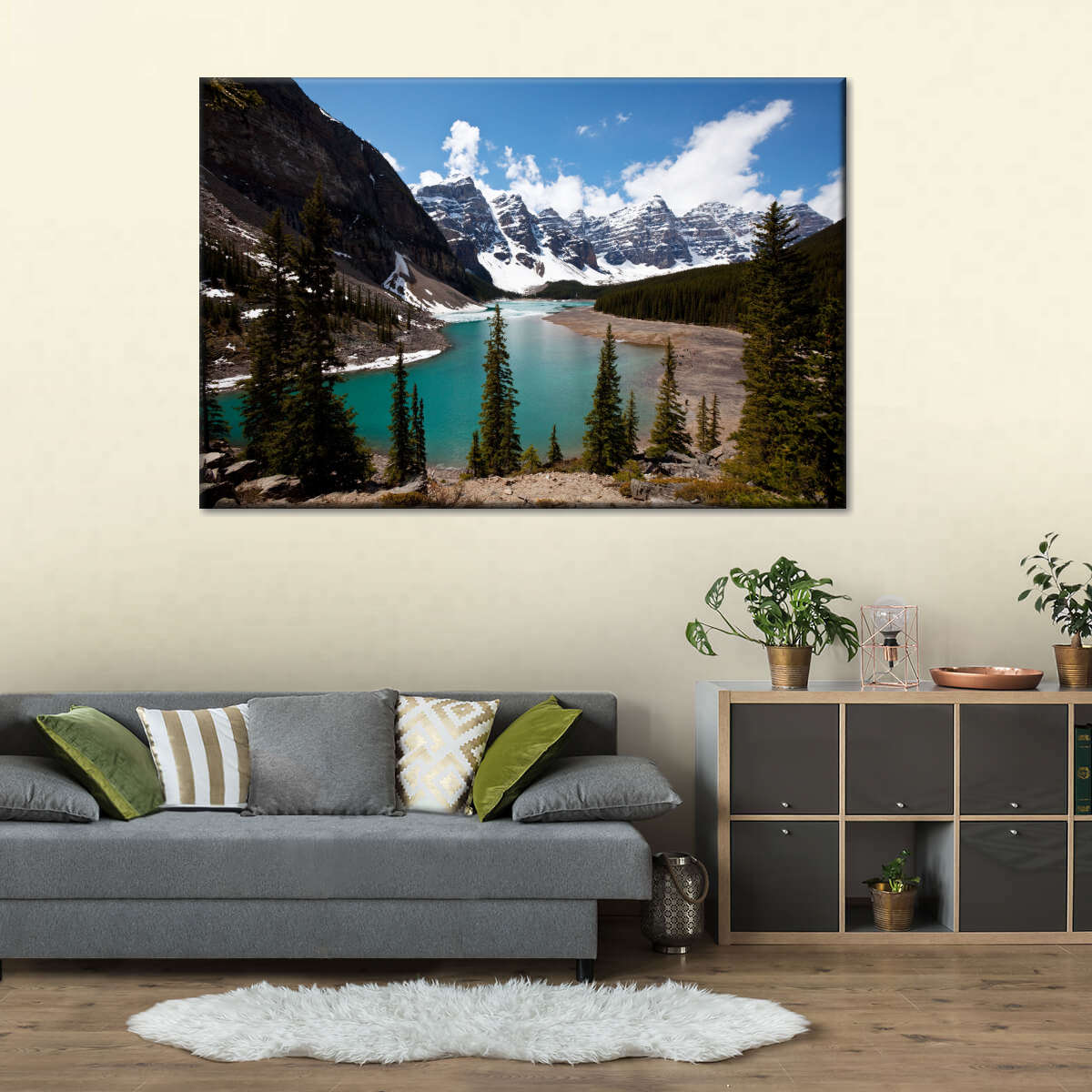 Moraine Lake At Banff Park Wall Art