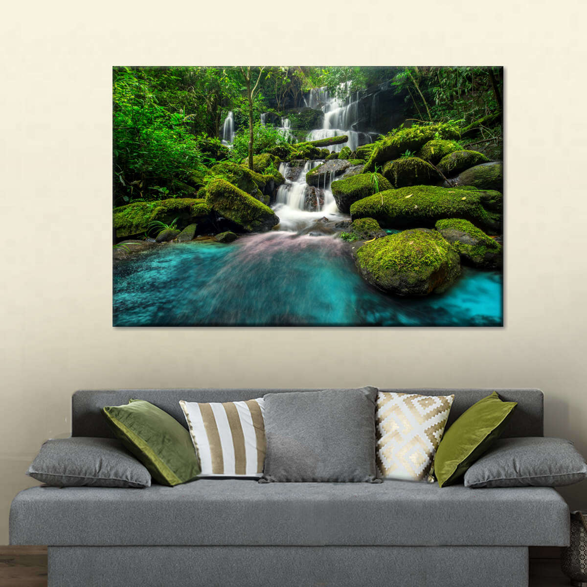 Tropical Waterfall Wall Art