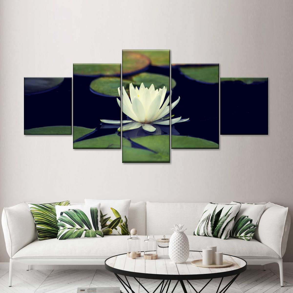 Lotus And Leaves Wall Art