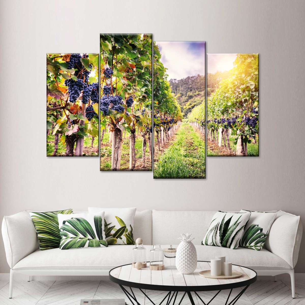 Autumn Vineyard Landscape Wall Art