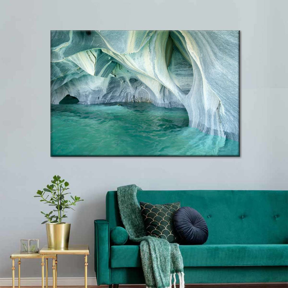 Marble Caves Carrera Lake Wall Art