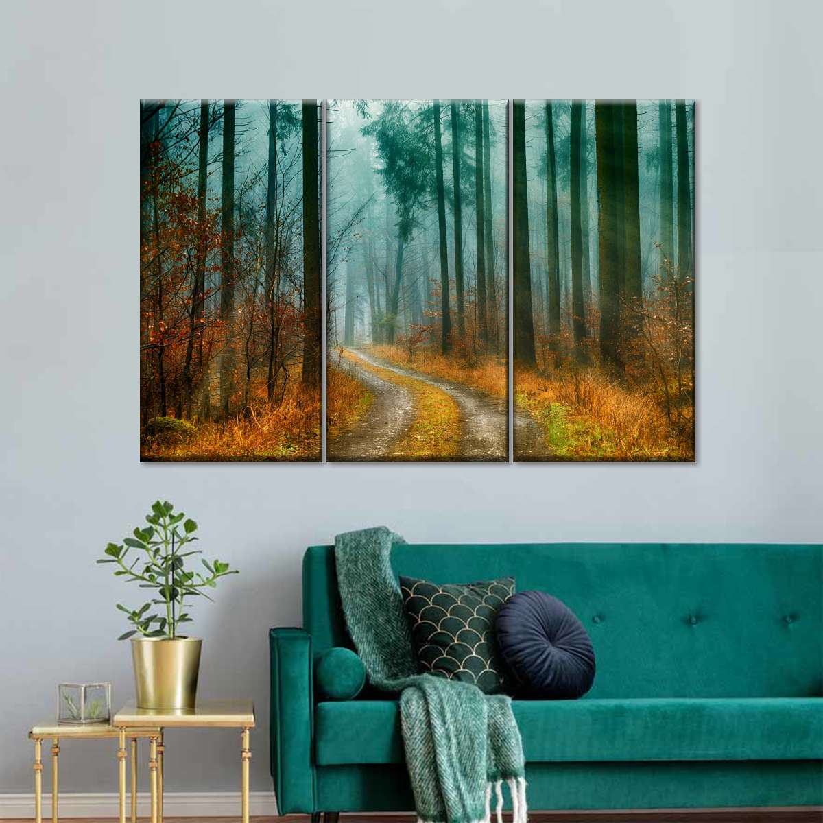 Autumn Forest Pathway Wall Art