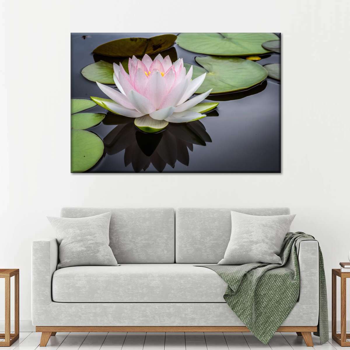 Pinkish White Lotus Wall Art