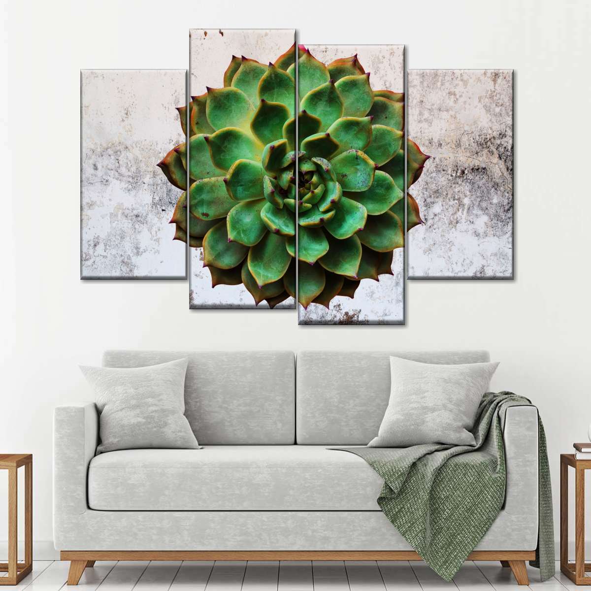 Grunge Succulent Wall Art