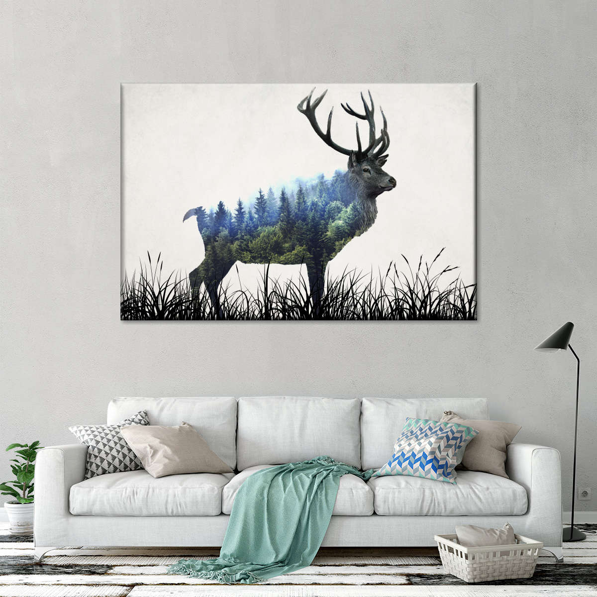 Abstract Forest Buck Wall Art