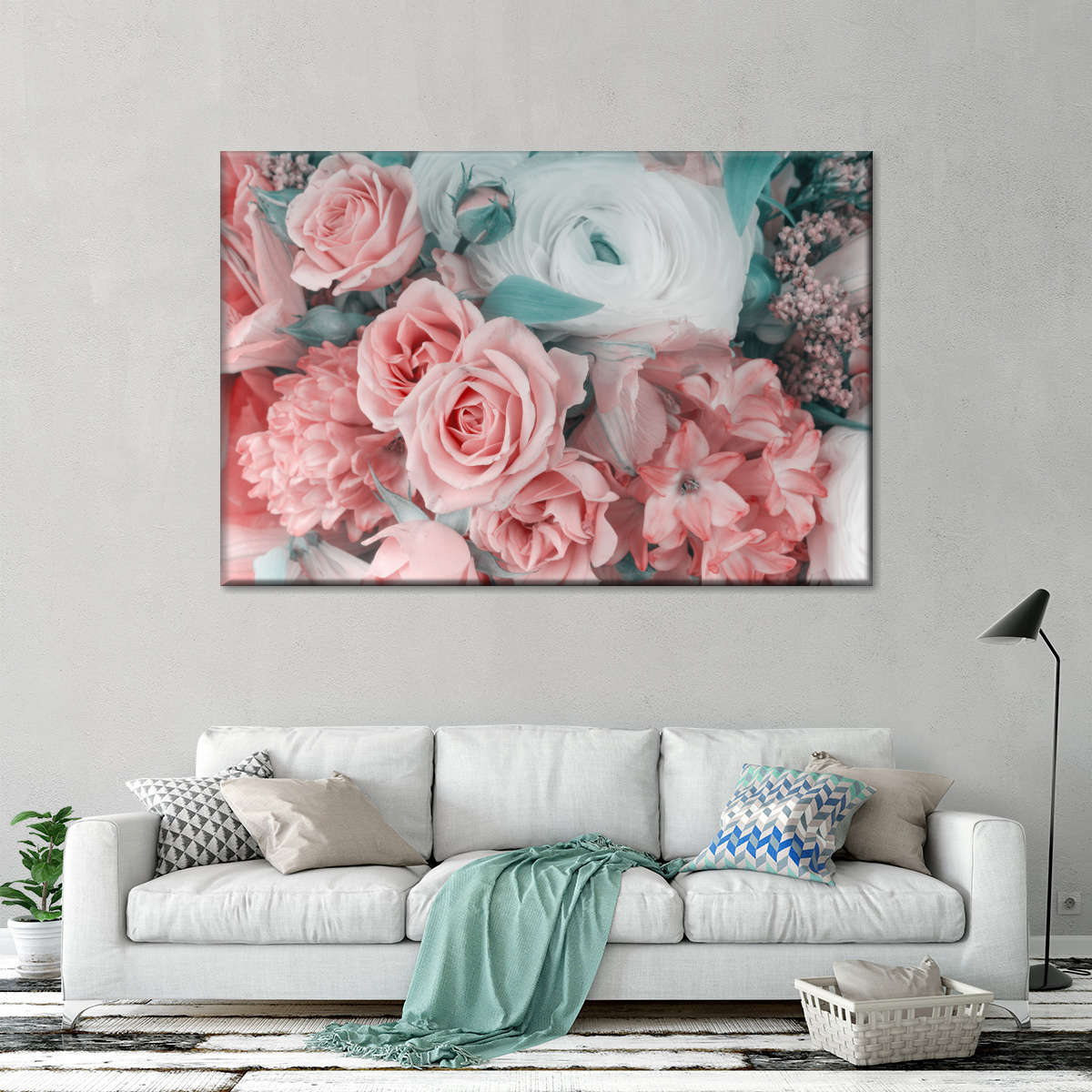 Blush Pink Floral Wall Art