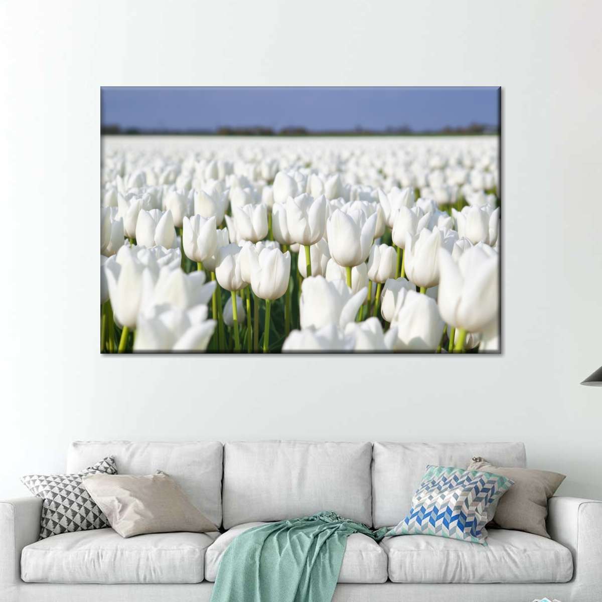 Endless White Tulips Wall Art